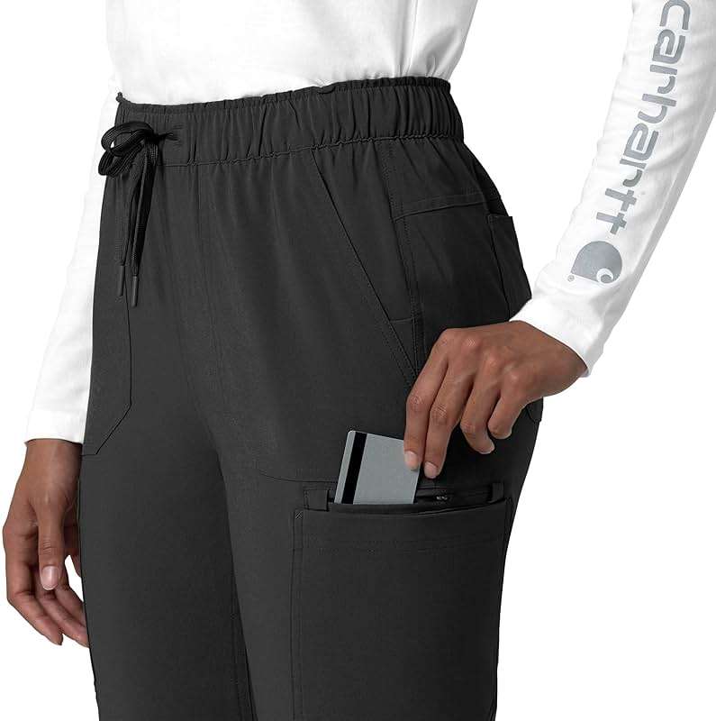 Carhartt Scrubs for Women Force Cross-Flex Straight-Leg Cargo Pants with Drawstring and 7 Pockets - Image 10