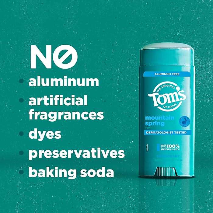 Tom’s of Maine Mountain Spring Natural Deodorant for Men and Women, Aluminum Free, 3.25 oz, 2-Pack - Image 6