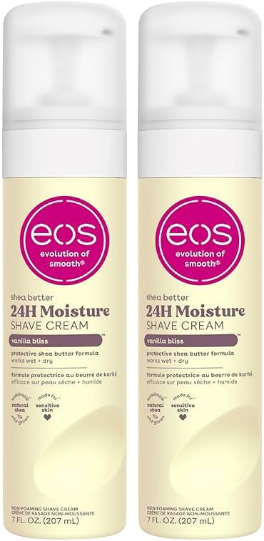 eos Shea Butter Shave Cream - Vanilla Bliss, 24H Moisture Hydration, 7 fl oz, (Pack of 2) - Product Image