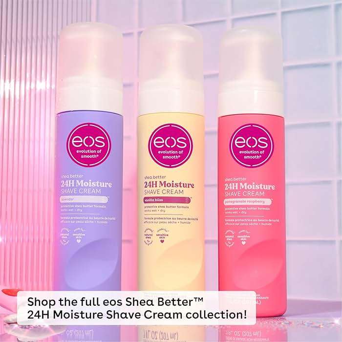 eos Shea Butter Shave Cream - Vanilla Bliss, 24H Moisture Hydration, 7 fl oz, (Pack of 2) - Image 6