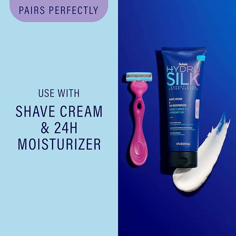 Schick Hydro Silk Ultimate Pubic Skin Protection, Bikini Razor | Razors for Women Sensitive Skin, Pubic Hair Razor for Women, Includes 1 Handle with 3 Refills - Image 7