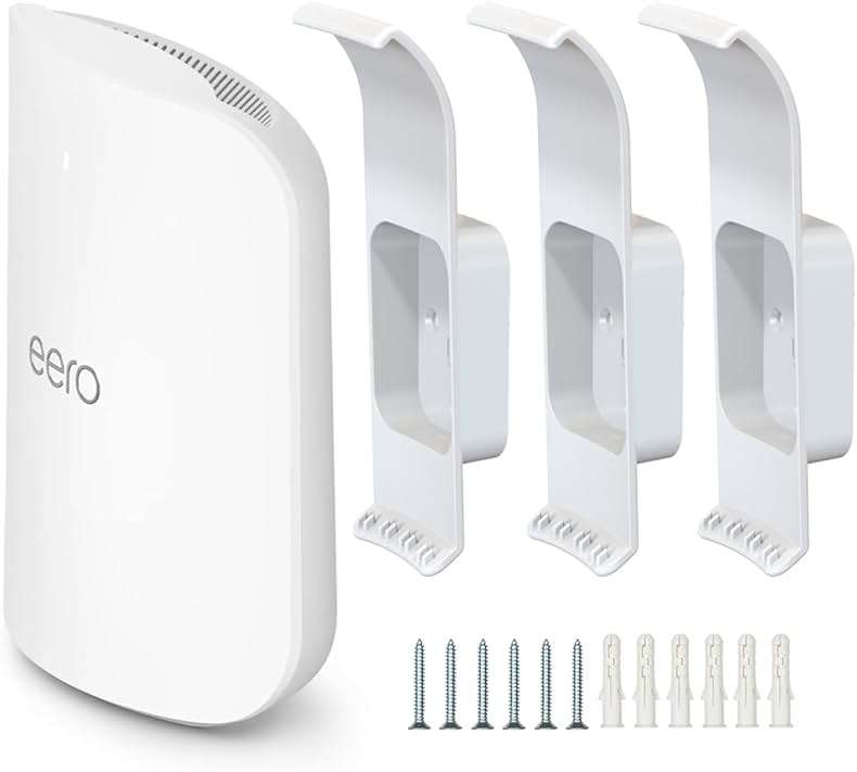 eero Max 7 Wall Mount, Wall Brackets ABS Router Holder Compatible with eero Max 7 Extender Space Saving (3 Pack) - Image 1