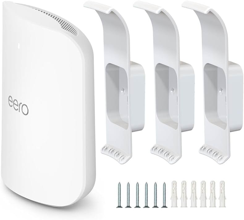 eero Max 7 Wall Mount, Wall Brackets ABS Router Holder Compatible with eero Max 7 Extender Space Saving (3 Pack) - Product Image
