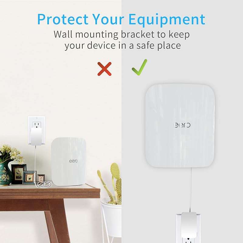 eero Max 7 Wall Mount, Wall Brackets ABS Router Holder Compatible with eero Max 7 Extender Space Saving (3 Pack) - Image 3