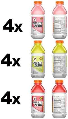 Gatorlyte Zero Sugar Rapid Rehydration Electrolyte Drink, 3 Flavor Variety Pack, 20 fl oz Bottles (12 Pack), Specialized Blend of 5 Electrolytes, Zero Sugar, 15 Calories, No Artificial Sweeteners, No Artificial Flavors, Gatorade, Hydration - Image 6