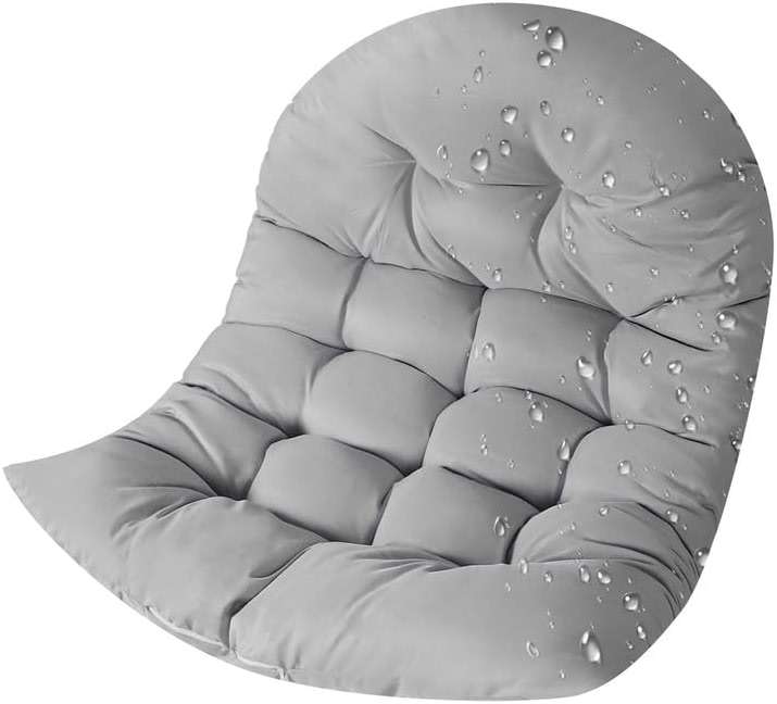 BCKNT Thicken Egg Chair Cushion Replacement, Outdoor Hammock Swing Cushions with Ties, Hanging Wicker Basket Seat Pad with High Elasticity PP Cotton, for Garden Patio Porch Furniture (Only Cushion) - Image 9