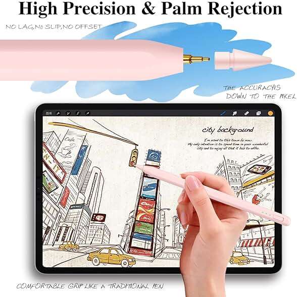 Stylus Pen for iPad11&10thGen,14Mins Faster Charge, with Pencil Holder,Palm Rejection, Tilt Sensitivity, for iPad Air11&13-inch(M3/M2), iPad Pro 11&13-inch (M4),iPad 6-11th,iPad Pro 11/12.9 inch - Image 5