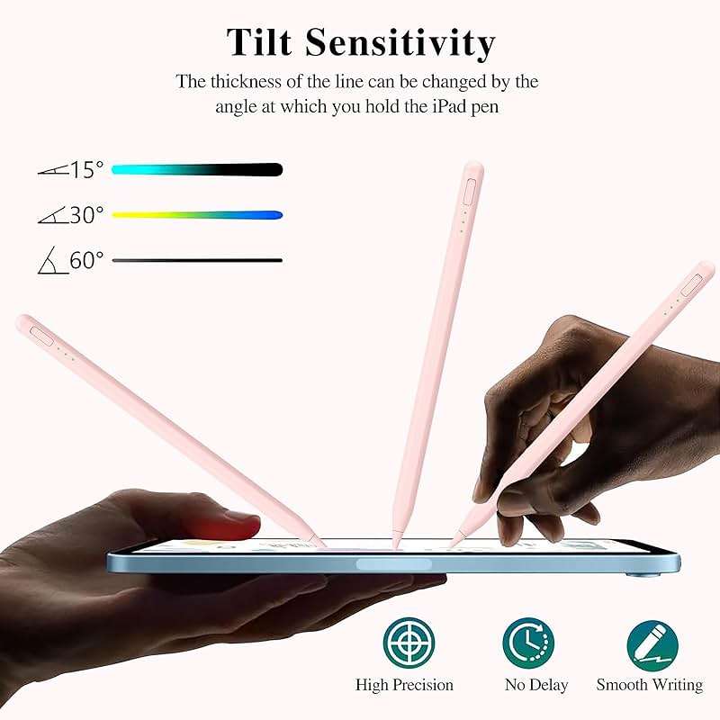 Stylus Pen for iPad11&10thGen,14Mins Faster Charge, with Pencil Holder,Palm Rejection, Tilt Sensitivity, for iPad Air11&13-inch(M3/M2), iPad Pro 11&13-inch (M4),iPad 6-11th,iPad Pro 11/12.9 inch - Image 7