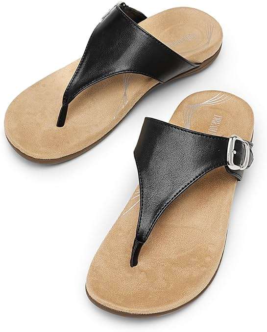 DREAM PAIRS Orthotic Thong Sandals for Women, Arch Support Flip Flops, Comfortable Lightweight Slip On Sandals for Walking, Casual Summer Everyday Wear - Image 3