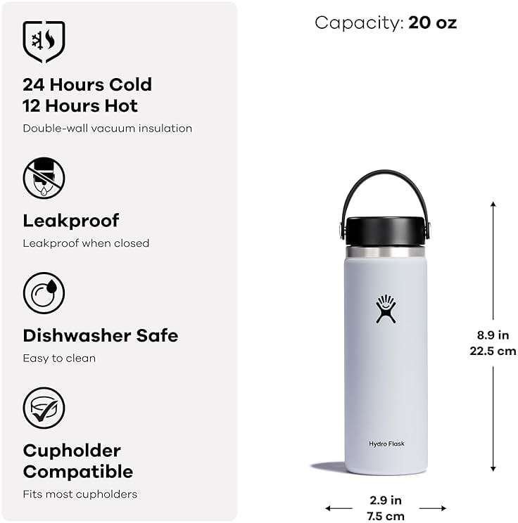Hydro Flask 20 Oz Wide Flex Cap Trillium - Image 3