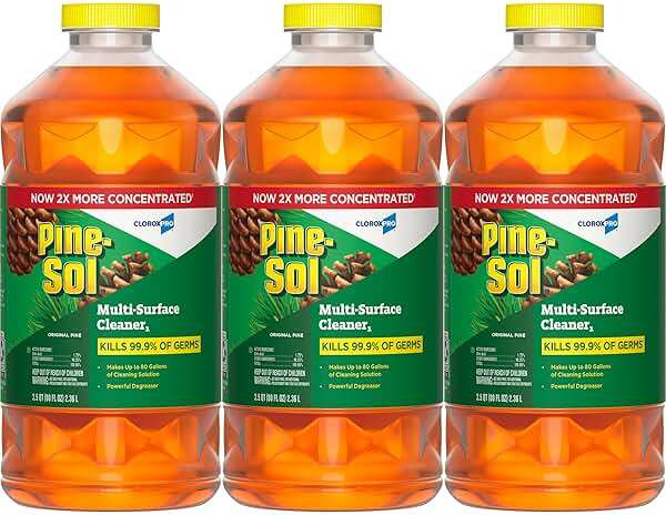 CloroxPro Pine-Sol Multi-Surface Cleaner, All Purpose Cleaner, Original Pine, 80 Fluid Ounces, Pack of 3 (60606) (Package May vary) - Image 1