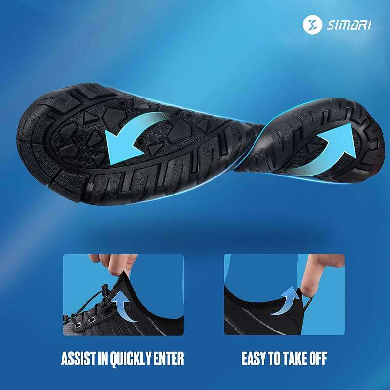 SIMARI Water Shoes for Women Men - Barefoot Quick-Dry Aqua Socks | Lightweight Swim Shoes for Surfing, Swimming, Beach Sports, Kayaking, Diving | Non-Slip Design - Image 2