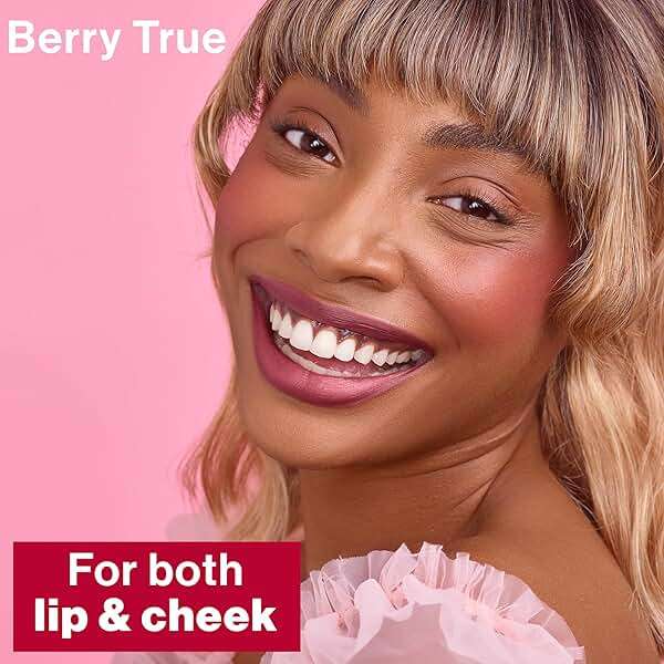 wet n wild Mega Glo Lip & Cheek Color, Creamy Berry Stain, Buildable Multi-Use Soft Matte Finish, Vegan & Cruelty-Free - Berry True - Image 3