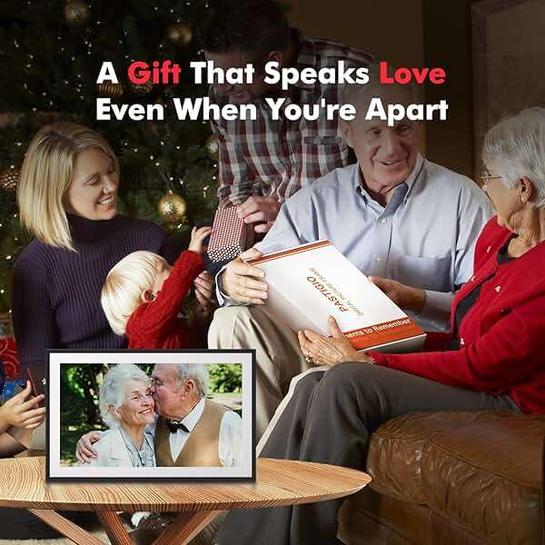 Digital Picture Frame, 15.6 Inch Large Frameo Digital Photo Frame WiFi, 32GB, 1920 * 1080 IPS HD Touch Screen, Tabletop&Wall-Mounted, Share Picture Video, Birthday, Wedding, for Mom - Image 6