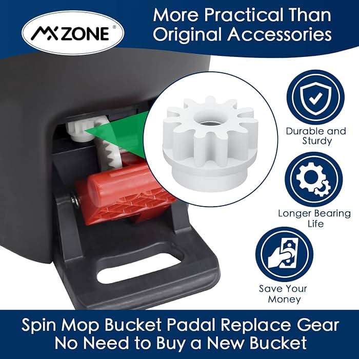 MXZONE Pedal Bearing Replacement Compatible with O Cedar Mop Bucket, One Way Clutch Gear Sprockets Repair Spin Mop and Bucket, 2 Packs - Image 3