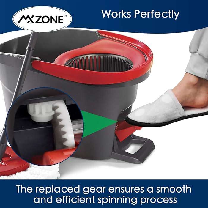 MXZONE Pedal Bearing Replacement Compatible with O Cedar Mop Bucket, One Way Clutch Gear Sprockets Repair Spin Mop and Bucket, 2 Packs - Image 6
