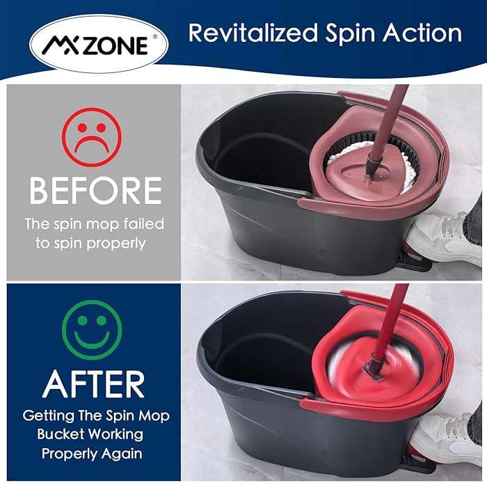 MXZONE Pedal Bearing Replacement Compatible with O Cedar Mop Bucket, One Way Clutch Gear Sprockets Repair Spin Mop and Bucket, 2 Packs - Image 7