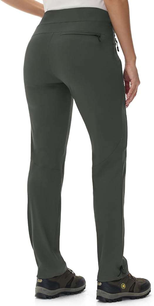 Rdruko Women's Hiking Pants Quick Dry Lightweight Water Resistant Outdoor Pants Athletic Joggers with Zipper Pockets - Image 2
