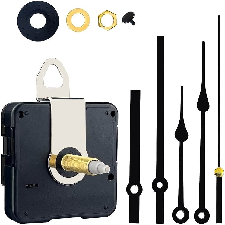 31mm Quartz Long Shaft Clock Movement DIY Wall Clock Movement Mechanism Clock Repair Kit Replacement (Shaft Length 1-1/5 inch,2 Pair Hands) (Shaft Length 1-1/5 inch) - Product Image
