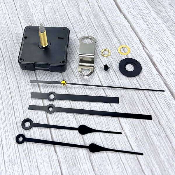 31mm Quartz Long Shaft Clock Movement DIY Wall Clock Movement Mechanism Clock Repair Kit Replacement (Shaft Length 1-1/5 inch,2 Pair Hands) (Shaft Length 1-1/5 inch) - Image 3