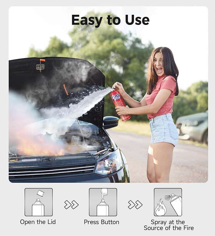 AmzBoom Fire Extinguisher 4-Pack with Mount Brackets,Portable for Home, Kitchen, Car, Boat,BBQ -Multi-Purpose Fire Protection - Image 5