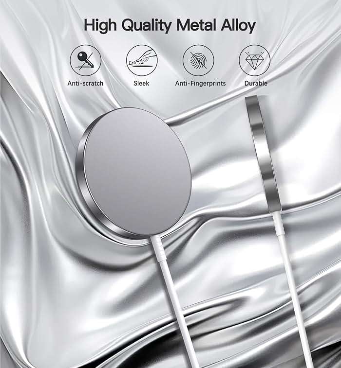 Magnetic Wireless Charger 15W Fast Mag Safe Charger for Cell iPhone 17 Pro Max/17 Pro/17 Air/17/16/15/14/13/12 Series 2 Pack Charging Pad for AirPods 3/2/Pro 2/Pro Original Replacement - Image 7