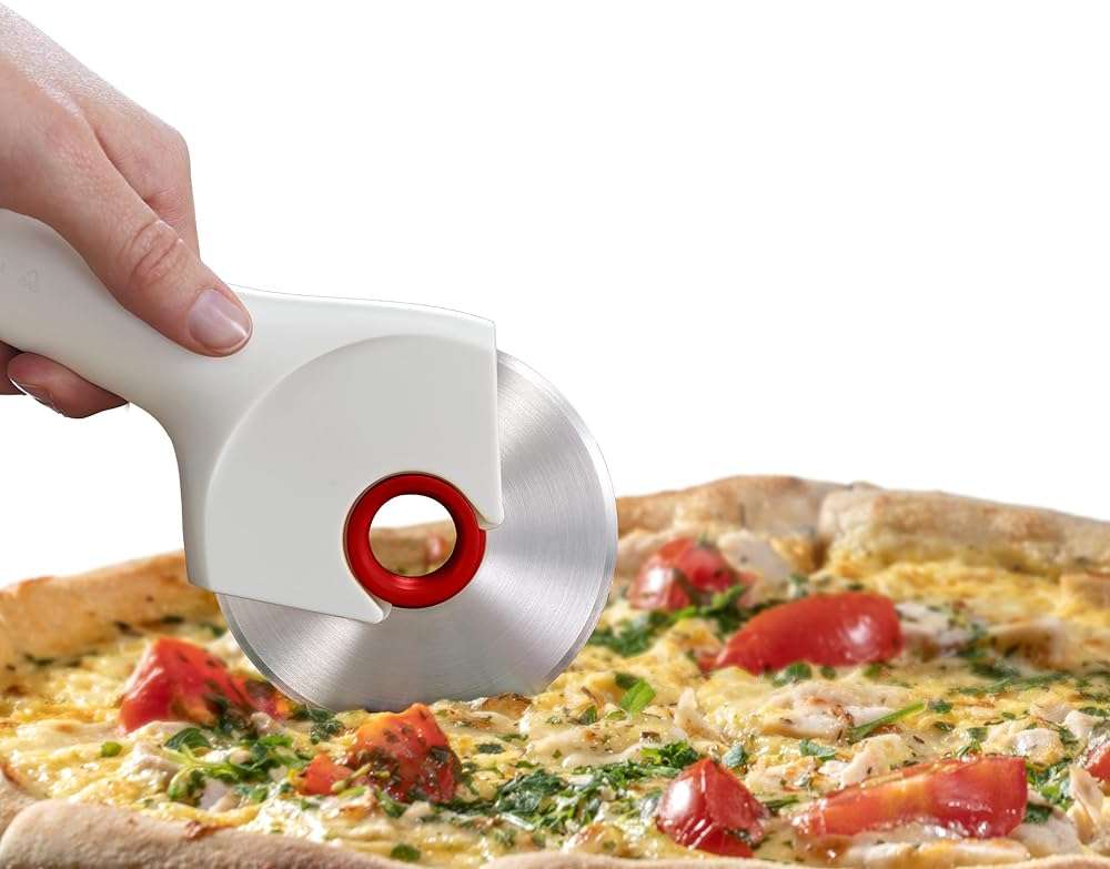 Joseph Joseph Ringo Easy Clean Pizza Wheel Cutter Slicer, Stainless Steel blade, Dishwasher safe - Image 2