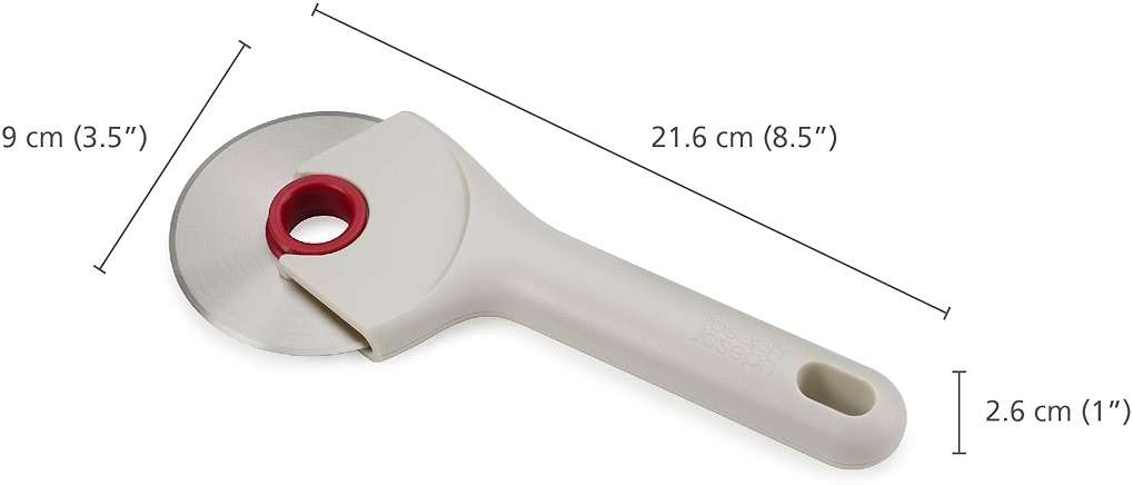 Joseph Joseph Ringo Easy Clean Pizza Wheel Cutter Slicer, Stainless Steel blade, Dishwasher safe - Image 3