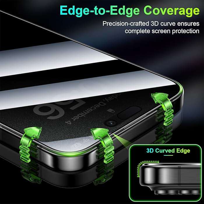 Esanik [2-Pack for iPhone 15 Pro Max 360° Privacy Screen Protector - 4-Way Anti-Spy Tempered Glass,Shatterproof, Anti-Peep, Scratch Resistant,Easy Installation Frame Included - Image 5
