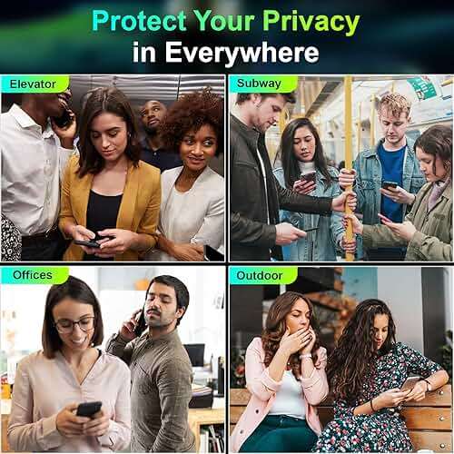 Esanik [2-Pack for iPhone 15 Pro Max 360° Privacy Screen Protector - 4-Way Anti-Spy Tempered Glass,Shatterproof, Anti-Peep, Scratch Resistant,Easy Installation Frame Included - Image 7