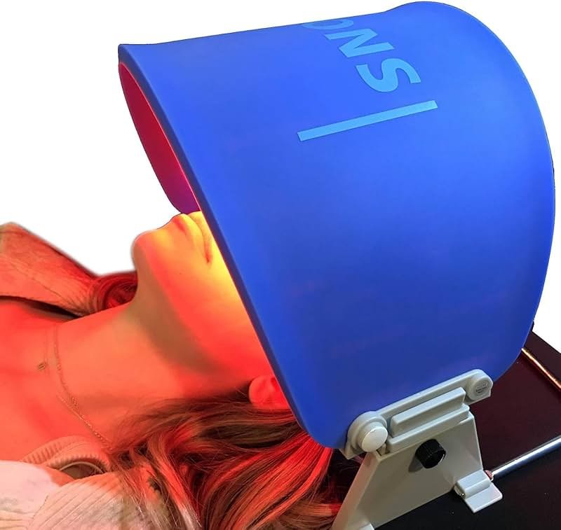 ZOVIE Red Light Therapy Mask-Infrared Photons Facial Skin Care Machine LED Beauty Mask-Flexible Led Light Therapy(Navy-Blue) - Product Image