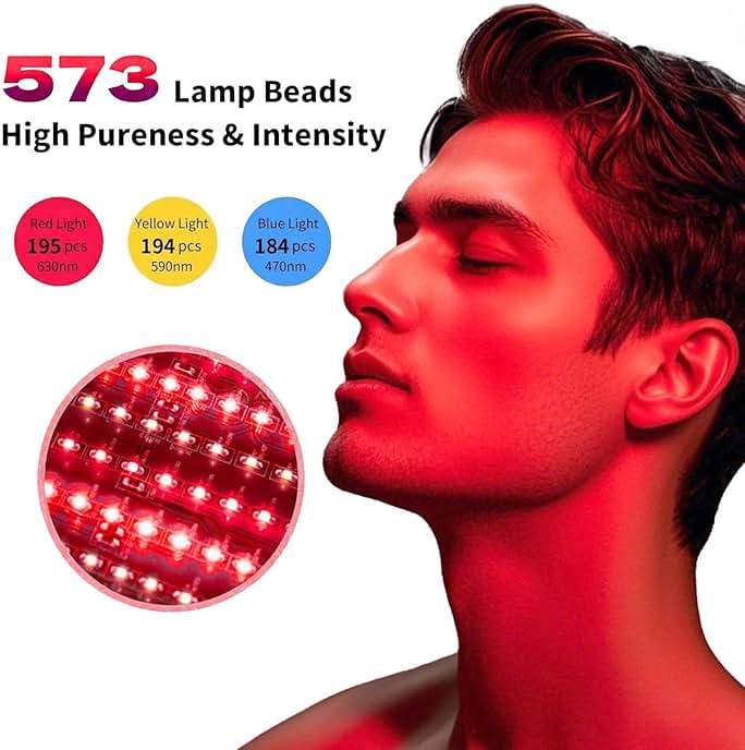 ZOVIE Red Light Therapy Mask-Infrared Photons Facial Skin Care Machine LED Beauty Mask-Flexible Led Light Therapy(Navy-Blue) - Image 3