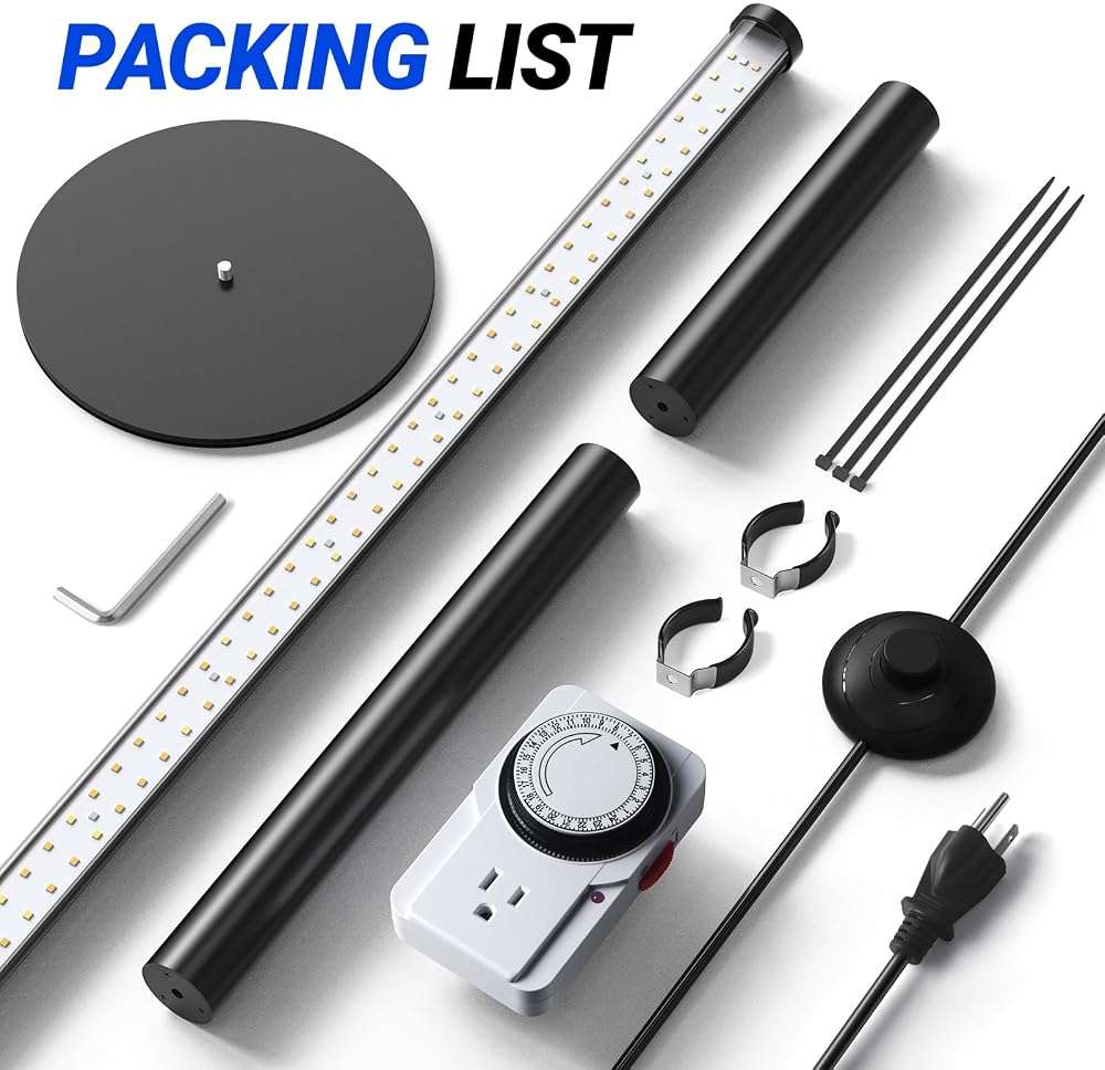 Barrina T10 Pro Standing Grow Light with Timer, 42W, 169 LEDs, Full Spectrum Vertical Grow Light for Indoor, Wide Coverage, 4FT to 5.6FT Height with Foot Switch, Ideal for Flowering and Tall Plants - Image 9