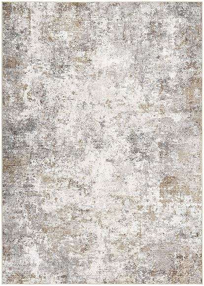UERMEI 8x10 Area Rug Living Room Rugs - Washable Neutral Modern Abstract Soft Thin Large Rug Indoor Floor Non Slip Rug Carpet for Bedroom Under Dining Table Home Office Decor - Brown Grey - Image 9
