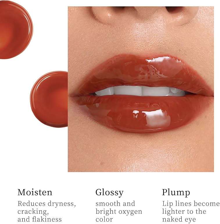 DENESTUP Lip Jam Hydrating Lip Gloss | Glitter Glossy Plumping Lipgloss | High Shine Glass Finish Nude Colors Shiny Jelly Liquid Lipstick for Women (5 Colors Set) - Image 5