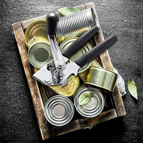 Heavy-Duty Commercial Manual Crank Can Openers,Rubber-Coated Long Handles | Easy to use, Ergonomic,Works Great on #10 Cans,for Restaurants,Home Kitchens,Seniors & Arthritis - Image 8