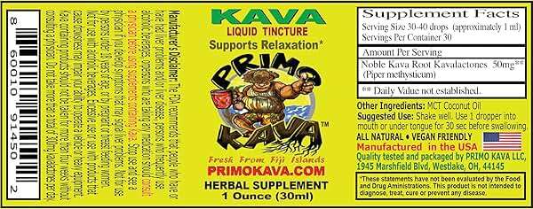 Kava Drops Liquid Kava Tincture | Noble Kava Extract from Fiji for Calm, Stress Relief & Sleep | Fast-Acting Sublingual Kavalactones | Vegan, 2 Ingredients, Additive-Free | 3rd-Party Tested | 1 fl oz - Image 2