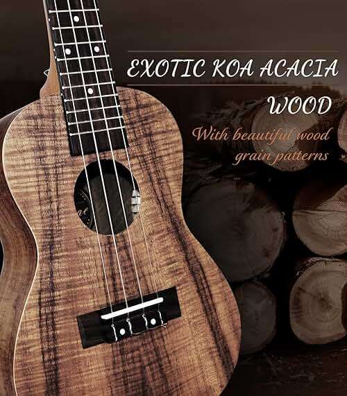 Ulumac Tenor Ukulele, KOA Acacia Wood 26 inch Adults Kids Professional Ukelele for Beginners, Hawaiian Ukele Kit with Carbon String, Tuner, Gig Bag, Strap, P004 - Image 2