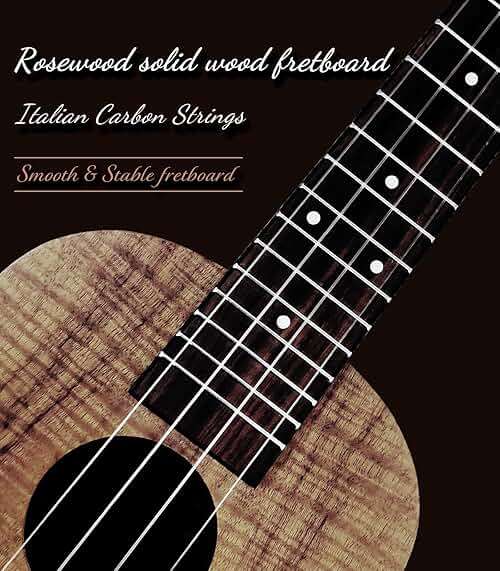 Ulumac Tenor Ukulele, KOA Acacia Wood 26 inch Adults Kids Professional Ukelele for Beginners, Hawaiian Ukele Kit with Carbon String, Tuner, Gig Bag, Strap, P004 - Image 5