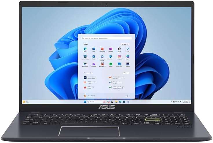 ASUS 15.6” Vivobook Go Slim Laptop, Thin & Portable for Student Study, Intel Dual Core N4500, 4GB RAM, 128GB SSD, Windows 11, Star Black, L510KA-ES04 - Image 1