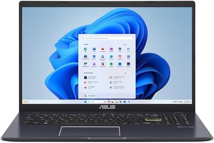 ASUS 15.6” Vivobook Go Slim Laptop, Thin & Portable for Student Study, Intel Dual Core N4500, 4GB RAM, 128GB SSD, Windows 11, Star Black, L510KA-ES04 - Product Image