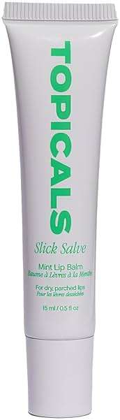 Topicals Slick Salve Mint Glossy Lip Balm | Soothes Discomfort, Strengthens Barrier and Provides Lasting Hydration & Relief | Vegan, Paraben-Free Formula with Hyaluronic Acid and Ceramides (0.5 Fl Oz) - Image 1