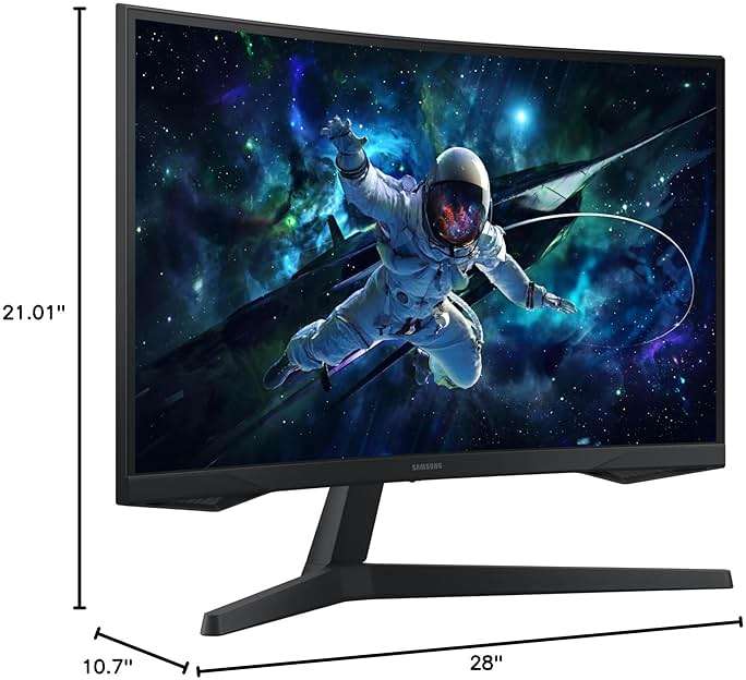 SAMSUNG 32" Odyssey G55C Series QHD 1000R Curved Gaming Monitor, 1ms(MPRT), HDR10, 165Hz, AMD Radeon FreeSync, Eye Care, Glare Free, Sharp Resolution LS32CG550ENXZA - Image 12