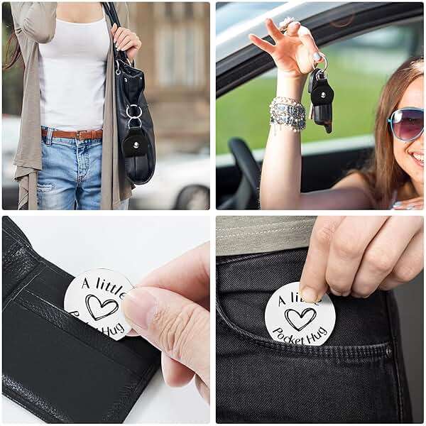 Teniinet Pocket Hug Token Keychain for Men Him, Funny Boyfriend Gifts From Girlfriend, Long-distance Couple Gifts for Husband From Wife Christmas Birthday Valentine - Image 6