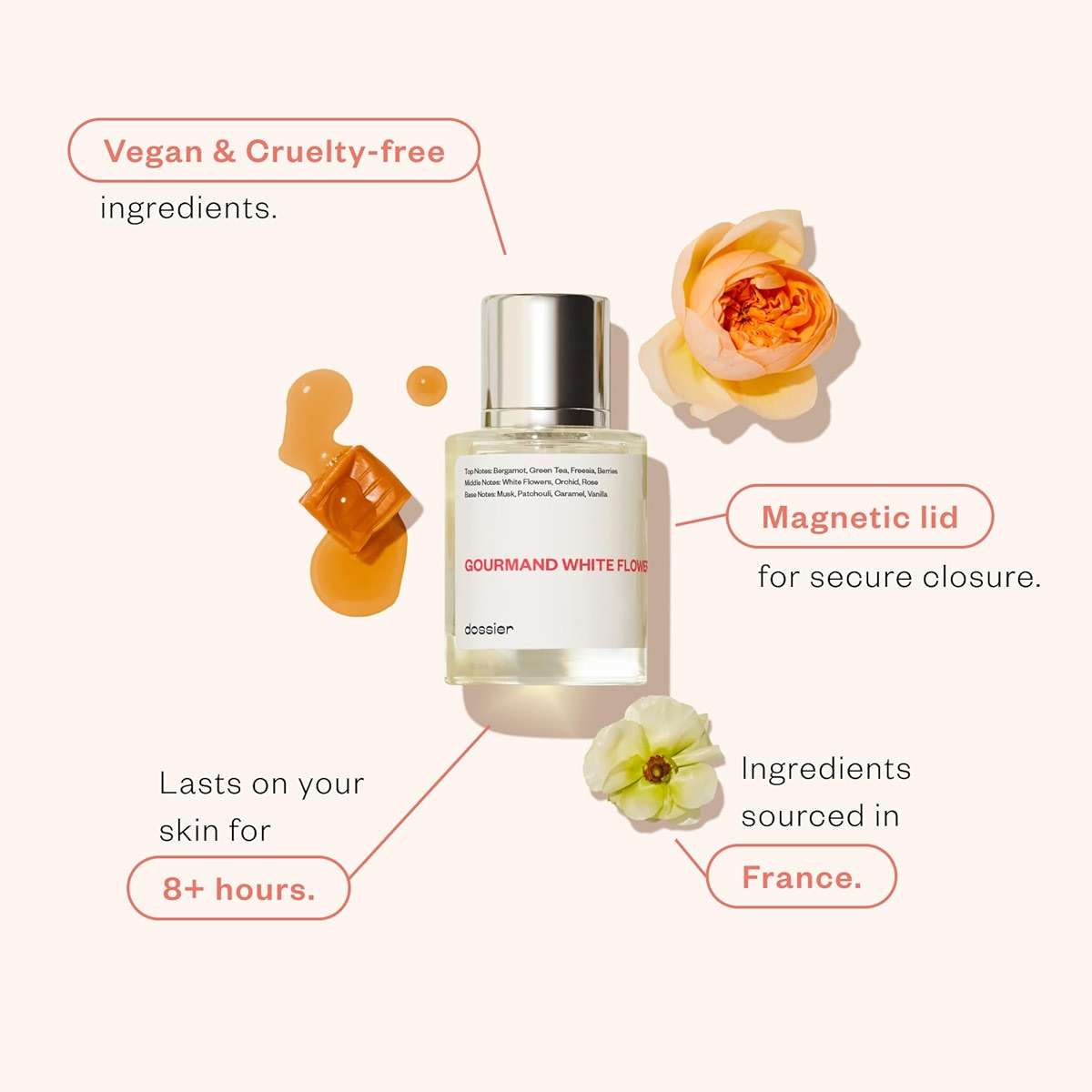 Dossier - Gourmand White Flowers - Inspired by Flowerbomb - Eau de Parfum - Long-Lasting Fragrance - Feminine - 1.7 fl oz (50ml) - Image 2