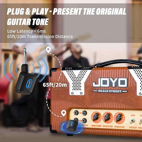JOYO Wireless Guitar System 5.8GHz Wireless Guitar Transmitter Receiver with Charging Box 4 Signal Channel for Guitarist Bass Electric Instruments (JW-06) - Image 6