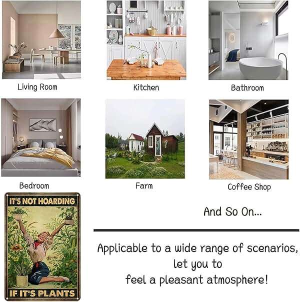 Bestylez Gardening Gifts It‘s Not Hoarding If It's Plants Vintage Garden Signs for Home Garden Greenhouse Living Room Bedroom Yard Backyard Outdoor Decor 8X12 Inch (3066) - Image 4