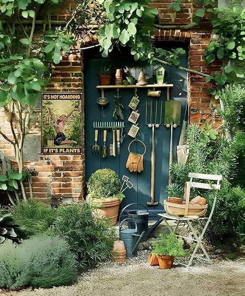 Bestylez Gardening Gifts It‘s Not Hoarding If It's Plants Vintage Garden Signs for Home Garden Greenhouse Living Room Bedroom Yard Backyard Outdoor Decor 8X12 Inch (3066) - Image 6