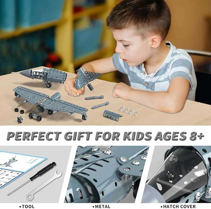 Lucky Doug STEM Building Projects Model Airplane Jet Set - Building Toys for Kids Ages 8-12, Assembly Science Kit for Boys 8 9 10 11 12 Years Old - Image 5