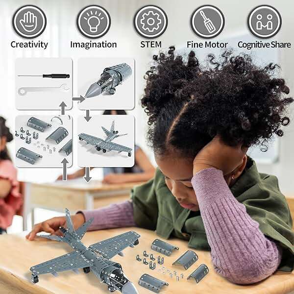 Lucky Doug STEM Building Projects Model Airplane Jet Set - Building Toys for Kids Ages 8-12, Assembly Science Kit for Boys 8 9 10 11 12 Years Old - Image 6